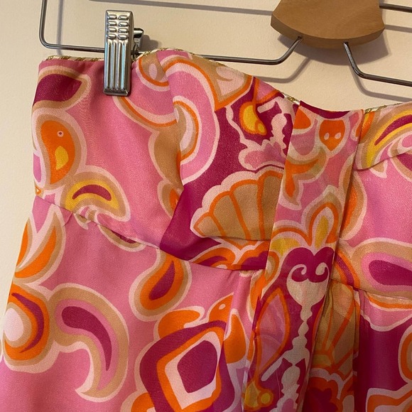 Lilly Pulitzer pink strapless dress with halter ties women size 2 - Picture 2 of 6